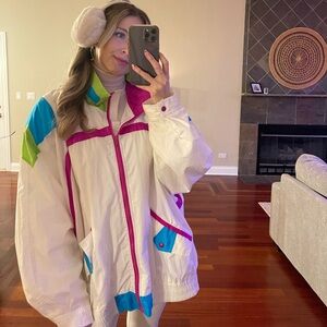 80’s Style Vintage Windbreaker Jacket